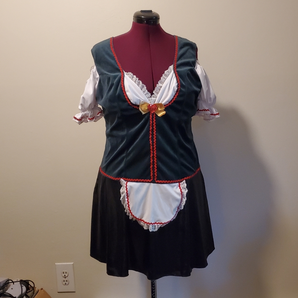 Black and Green Dreamgirl Oktoberfest Costume - 1x/2x